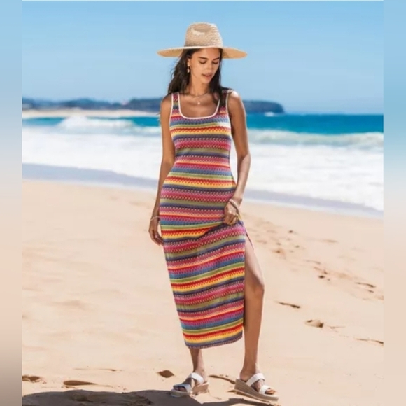 Cupshe Multicolored Maxi Dress Size Small - Picture 1 of 7